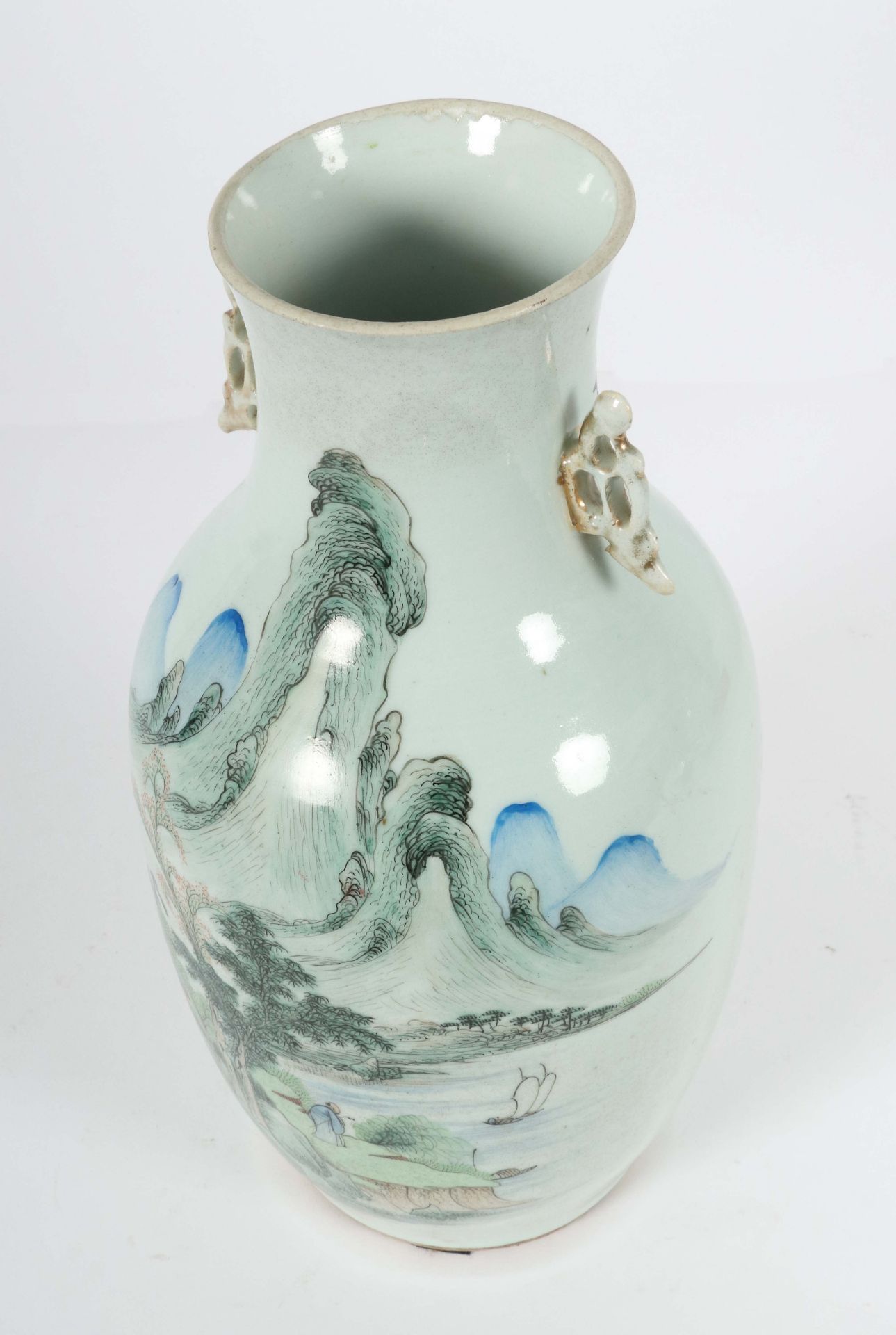 Handbemalte Vase China, Porzellan, - Bild 3 aus 3