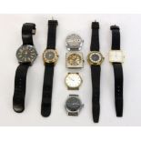 A LOT OF 8 GENTLEMAN'S WRISTWATCHES 4 with and 4 without strap. Function not tested.