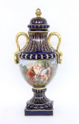 A MAGNIFICENT SEVRES STYLE LIDDED VASE Paris, 20th century Large porcelain vase with