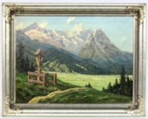 HIENL-MERRE, FRANZ Mainz 1869 - 1943 Munich Wegkreuz vor dem Wetterstein bei Garmisch