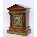 A BRACKET CLOCK England circa 1900 Classical case made of oak. Pendulum movement, striking