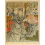 HENRI DE TOULOUSE-LAUTREC Albi 1864 - 1901 Chateau Malrome Dancing couple. Coloured