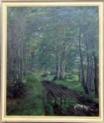 WIEST, SALLY Trier 1866 - 1952 Stuttgart Forest scene. Oil on canvas, signed. 125 x 105