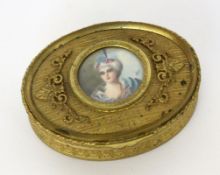 A JEWELLERY BOX France circa 1900 Gilt bronze with chased relief decoration and mounted