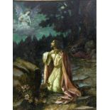 HUBER-SULZEMOOS, HANS Sulzemoos 1873 - 1951 Munich Christ on the Mount of Olives. Oil on