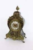 A BOULLE STYLE PENDULUM CLOCK France, 19th century Wooden case in Louis XV style with rich