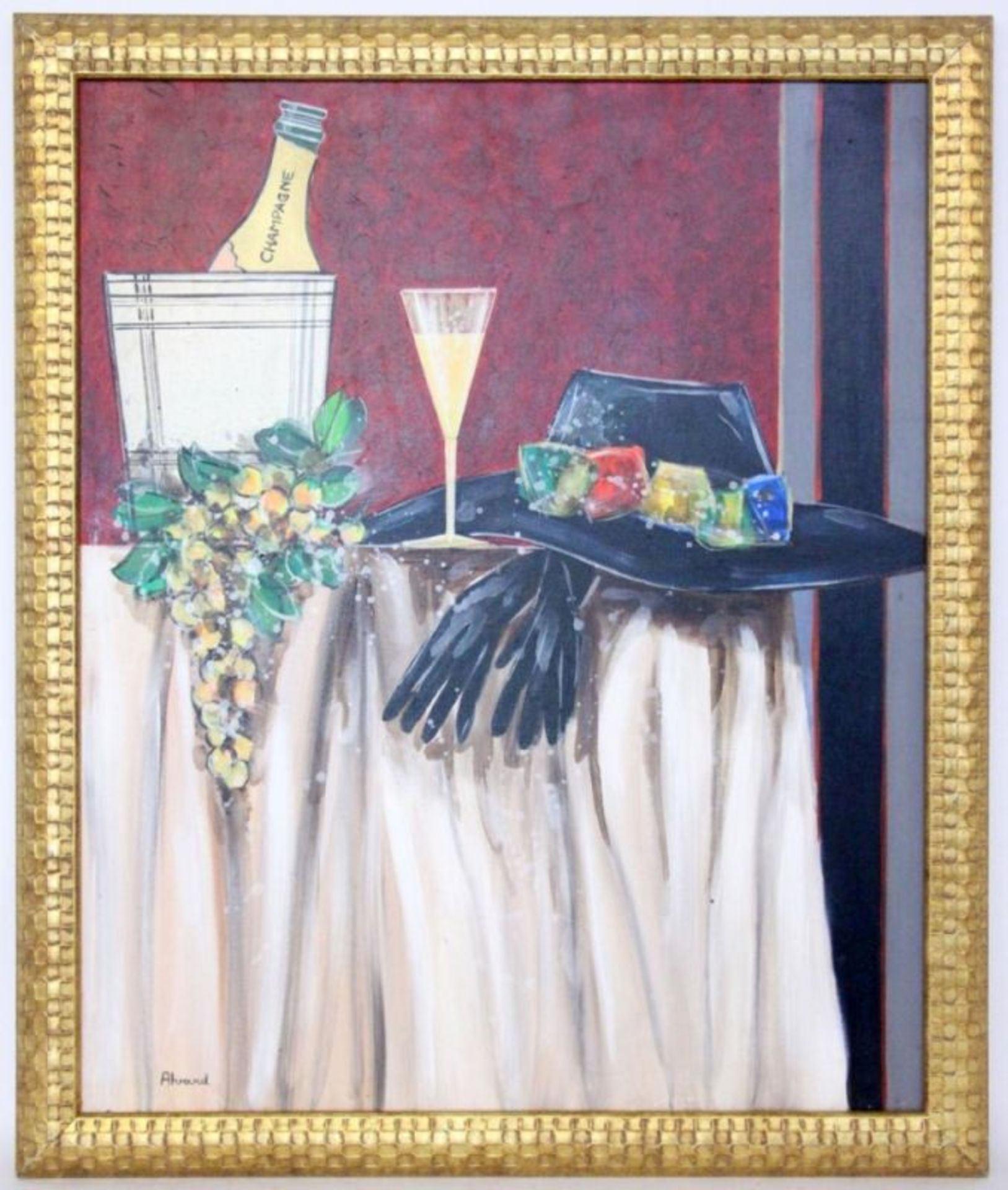 ALVARD, JULES 1945 Cocktail (original title). Oil on canvas, signed and titled verso.74 x