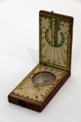 A DIPTYCH SUNDIAL WITH COMPASS Ernst Christoph Stockert, Furth circa 1760 Wooden box with