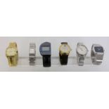 LOT VON 6 HERRENARMBANDUHRENteils Automatic. Funktion nicht geprüftA LOT OF 6 GENTLEMAN'S WR