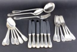 A CUTLERY SET Ercuis, Paris 18 pieces, complete for 6. Includes a ladle, rice spoon and