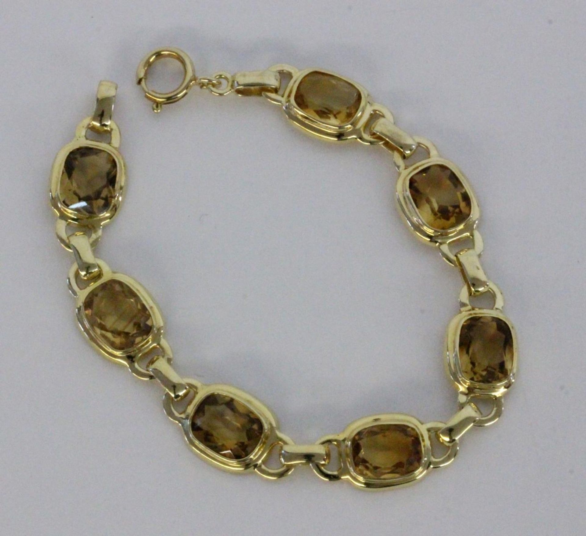 ARMBANDSilber vergoldet mit Citrinen. L.19cmA BRACELET Silver, gold-plated with citrines. 19