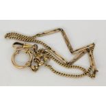 GOLDENE UHRENKETTE585/000 Rotgold. L.43cm, ca. 13,9gA GOLD WATCH CHAIN 585/000 red gold. 43 c