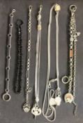 LOT VON 6 ALTEN UHRENKETTEN.MetallA LOT OF 6 OLD WATCH CHAINS Metal.