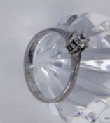 A LADIES RING 585/000 white gold with zircon. Ring size 55, gross weight approximately 2.2