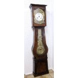 A COMTOISE CLOCK IN A CASE France circa 1880 Painted softwood case. Clock with decorative