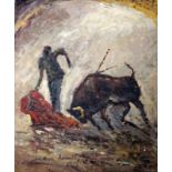 LAKAR20./21.Jh. Stierkampf. Öl/Lwd., signiert. 61x50cmLAKAR 20th/21st century Bullfight. Oil