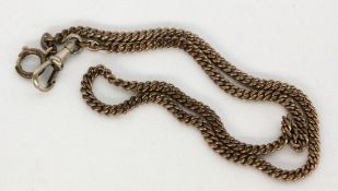 UHRENKETTE, Doublé. L.40cm, ca. 13,8g. A WATCH CHAIN, doublé.