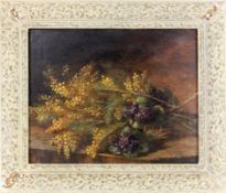 GUYOT, MARCELLE French painter circa 1910 Flowering branches. Oil on canvas, signed and