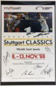 STUTTGART CLASSICS 1988 Plakat zum Tennisturnier in der Schleyerhalle 8. - 13. November 1988. Mit