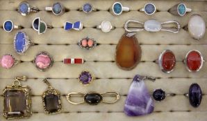 LOT VON 27 TEILEN SILBERSCHMUCK mit