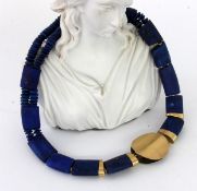 DESIGNERCOLLIER AUS LAPISLAZULI mit