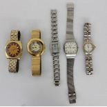 LOT VON 5 DESIGNER ARMBANDUHREN u.a.