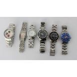 LOT VON 6 DESIGNER HERRENARMBAMDUHREN