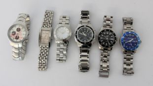 LOT VON 6 DESIGNER HERRENARMBAMDUHREN