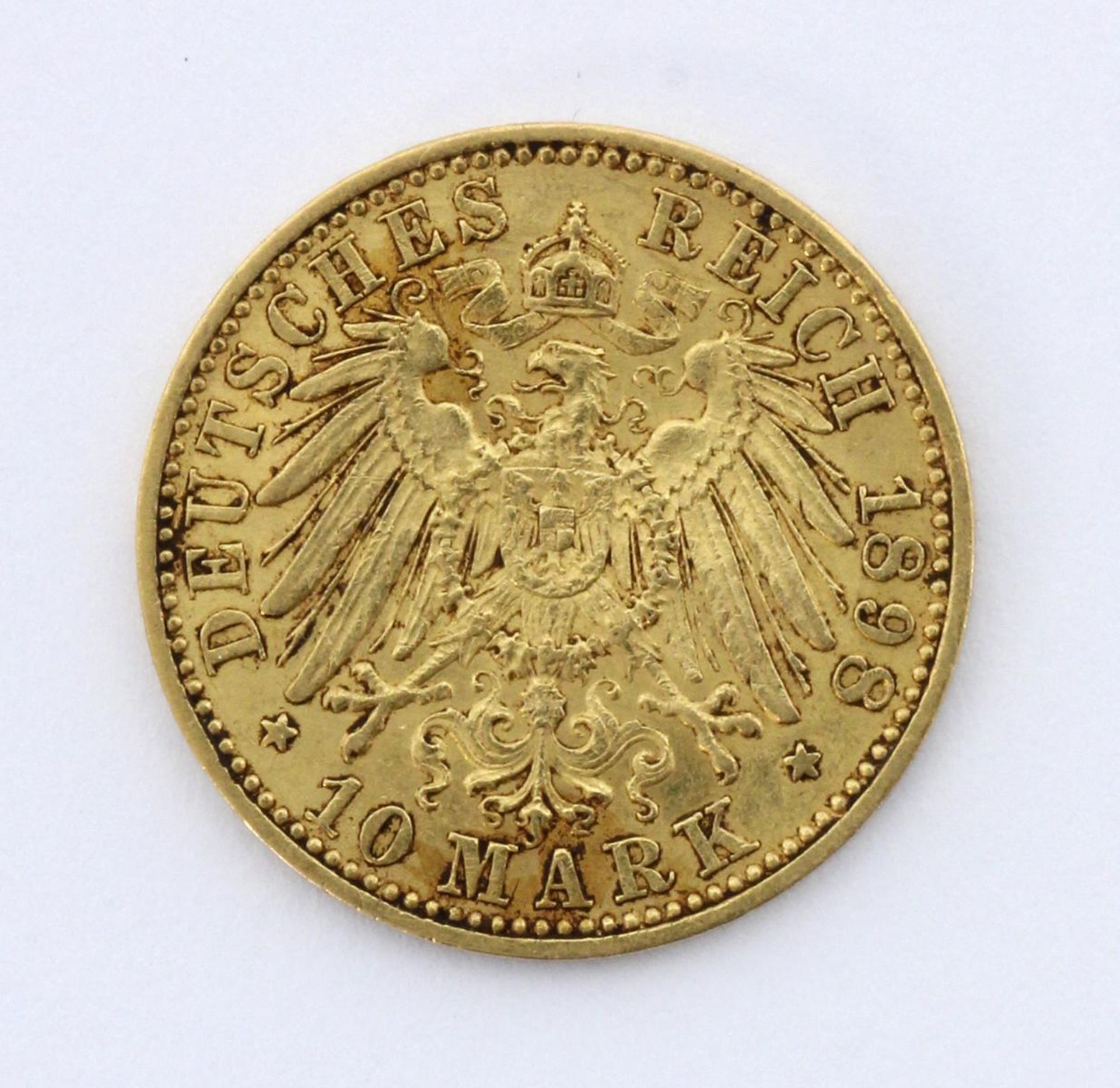 10 MARK GOLDMÜNZE Kaiser Wilhelm II, - Bild 2 aus 2