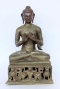 SITZENDER BUDDHA MIT PREDIGER-GESTE