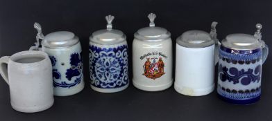 LOT VON 6 BIERKRÜGEN