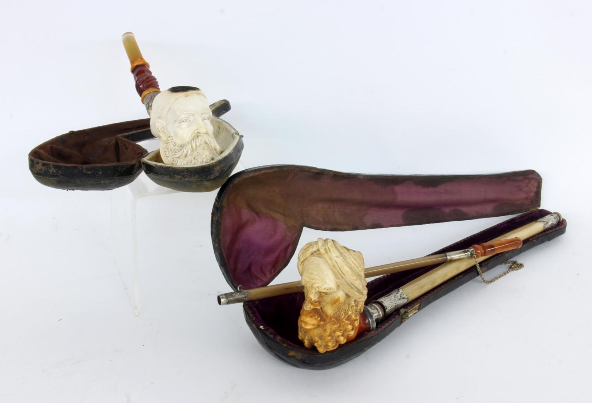 ZWEI ALTE MEERSCHAUMPFEINEN