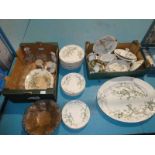 A quantity of 19thc tableware by Almonds and Son plus copper Fruit Bowl, Glassware and Commemorative