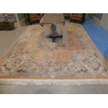 A large Chinese Style Rug, Pink Ground 4m X 3m