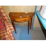 Reproduction Demi Lune Hall Table with drawer