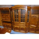 A late 20thc Continental Glazed two-door Display Cabinet with drawer and doors beneath