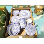 A Selection of Cauldon blue and white Tableware