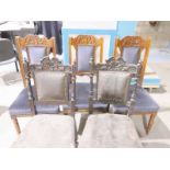 A pair of Victorian Chairs and three others