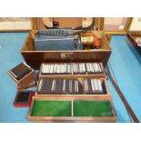 1930s electric magic Lantern style Projector and four boxes of slides