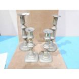 Two pairs of brass Candlesticks