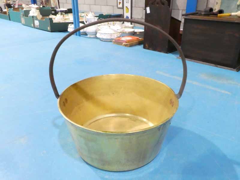 Brass Preserve Pan with rigid handle