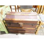 Small wood bound Cabin Trunk