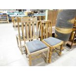 2 pairs of Oak Dining chairs