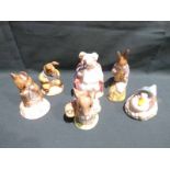 A collection of six Royal Albert Beatrix Potter Figures, all with boxes