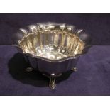 A Silver four footed shaped Bowl, 5.61oz