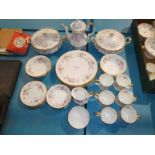 A Paragon bone china Victoriana Rose thirty-five piece Breakfast Service