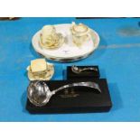 Royal Winton Art Deco 8 piece tea for two, Royal Albert oval Dish, Arthur Price Soup Ladle & Sauce