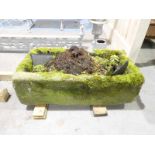 A genuine Stone Trough, rectangular form, 81cm long by 42cm wide