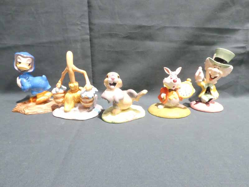 Five Royal Doulton Limited Edition Disney Character: Fantasia 2000 Sorcerers Apprentice, Pomp and