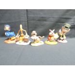 Five Royal Doulton Limited Edition Disney Character: Fantasia 2000 Sorcerers Apprentice, Pomp and